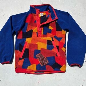 Kid's REI Sweater Multicolor Geometric M Camp Hike Packable Pullover Streetwear